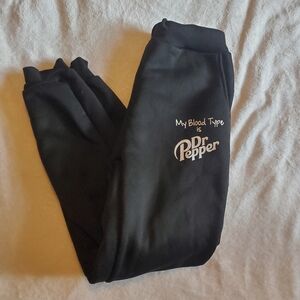 Dr Pepper Black Sweatpants unisex, small